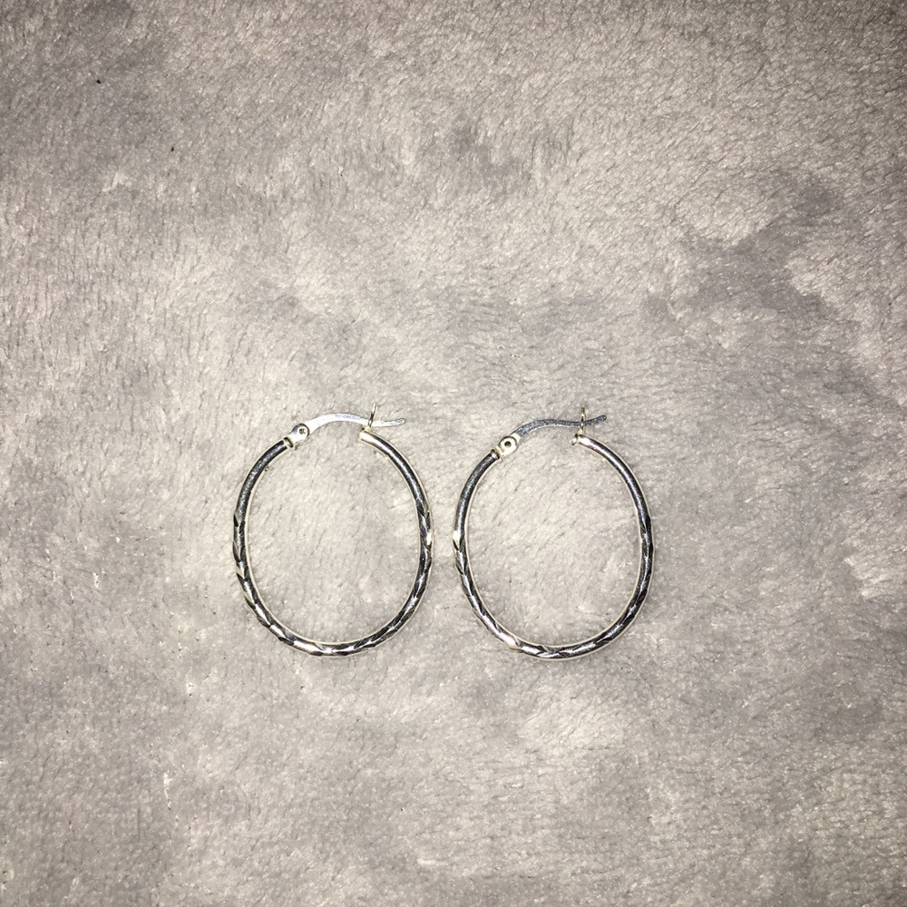 Silver hoop earrings